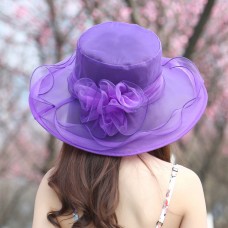 Mujer Fashion Casual Sunscreen Hat Elegant Flower Allmatch Breathable Sun Hat  eb-98583567